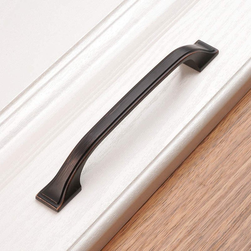 KOOFIZO 10 Pack 5 Inch Oil Rubbed Bronze Kitchen Cabinet Pulls Rubbed Bronze Cabinet Handles Bronze Cabinet Hardware for Kitchen Cabinets 1958 Drawer Dresser Cupboard Bedroom - Image 5